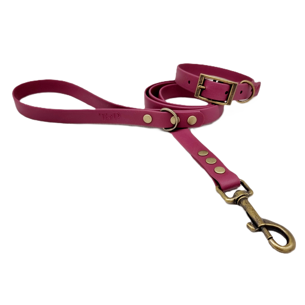 Burgundy - Waterproof BioThane© Dog Collar