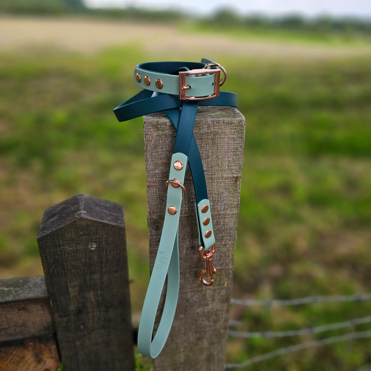 Dark Green & Sage - Waterproof BioThane© Dog Lead