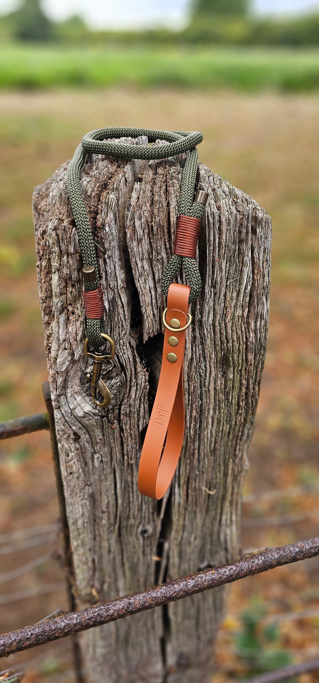 Army Green & Tan - Classic Rope Dog Lead