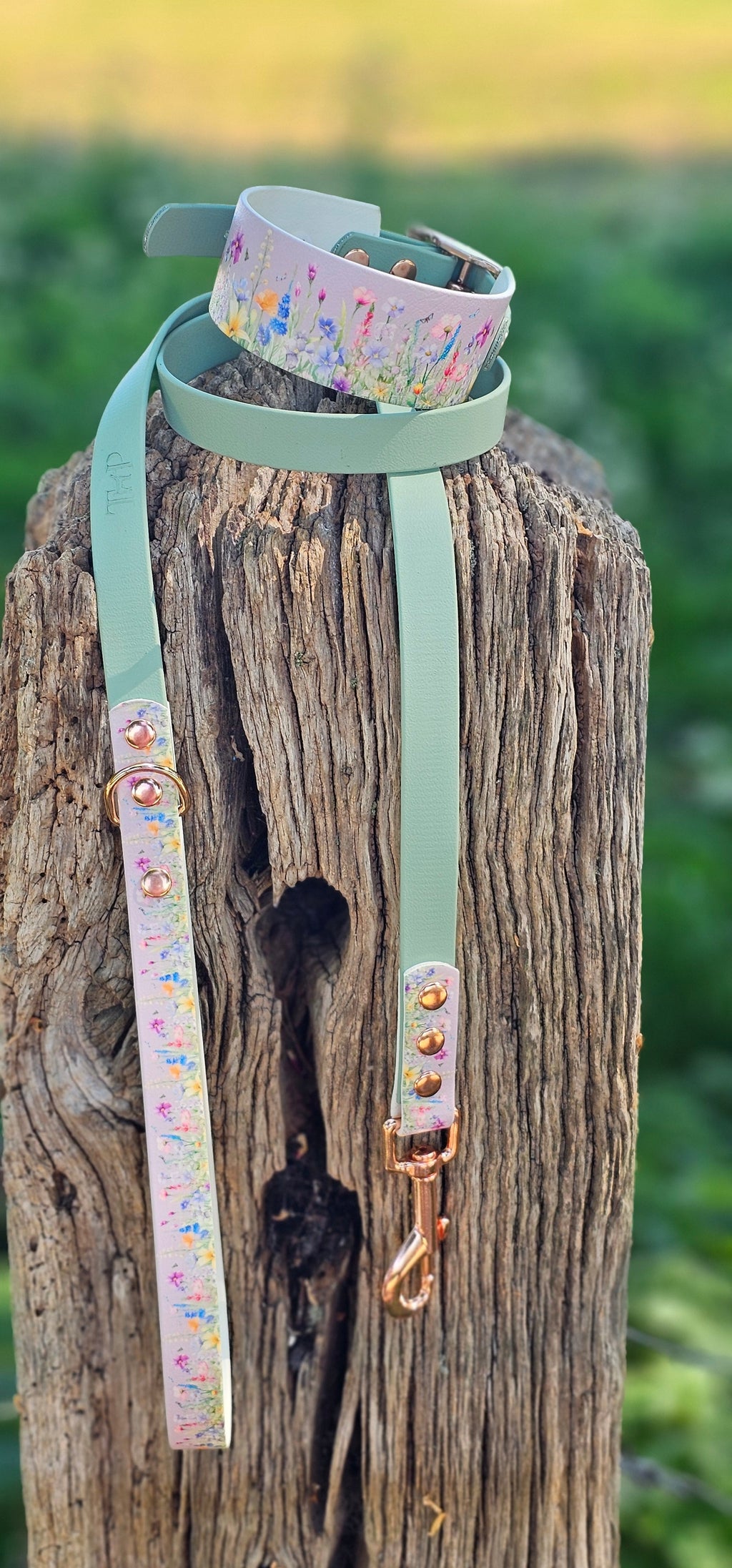 Wildflower Meadow - Printed Waterproof BioThane© Dog Lead