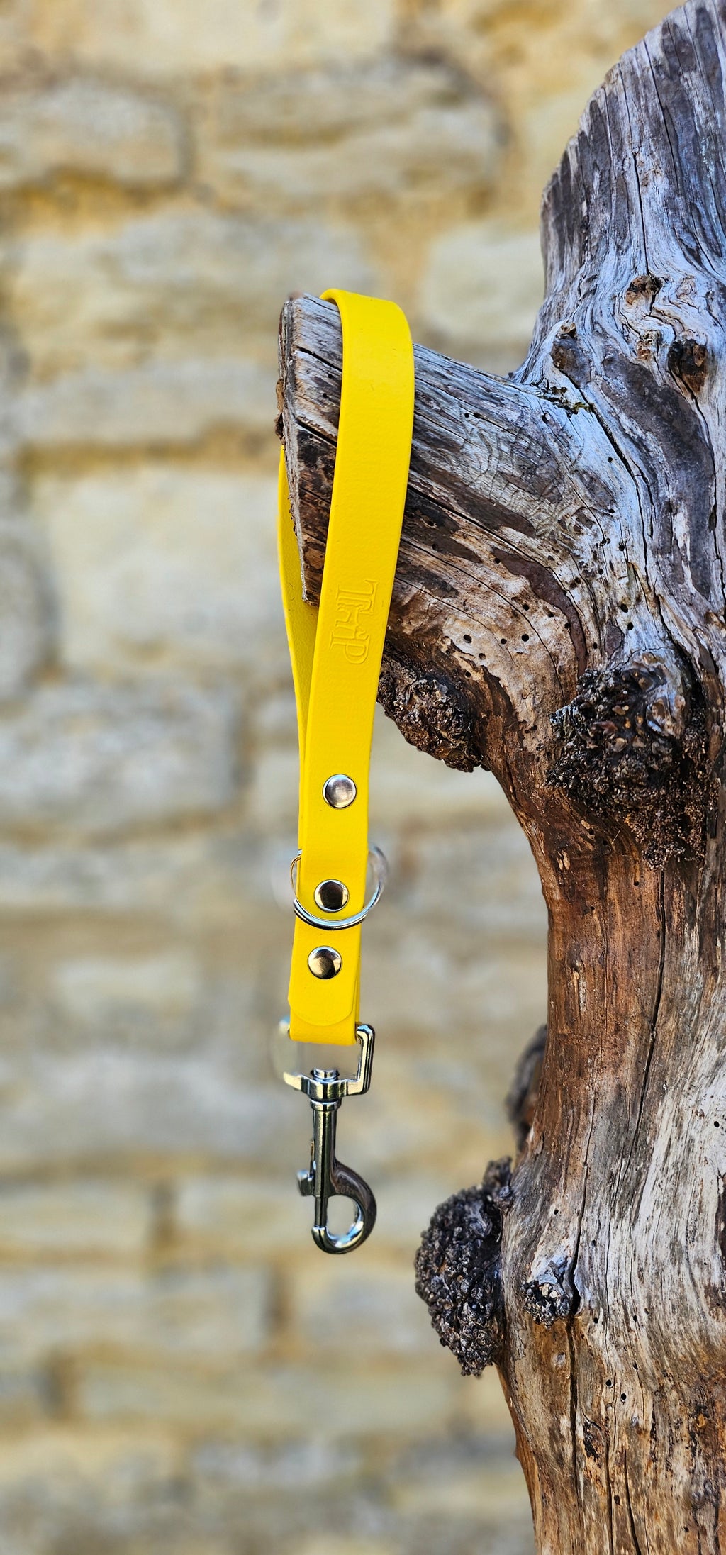 Yellow - Waterproof BioThane® Short Dog Control Lead / Dog Traffic Handle