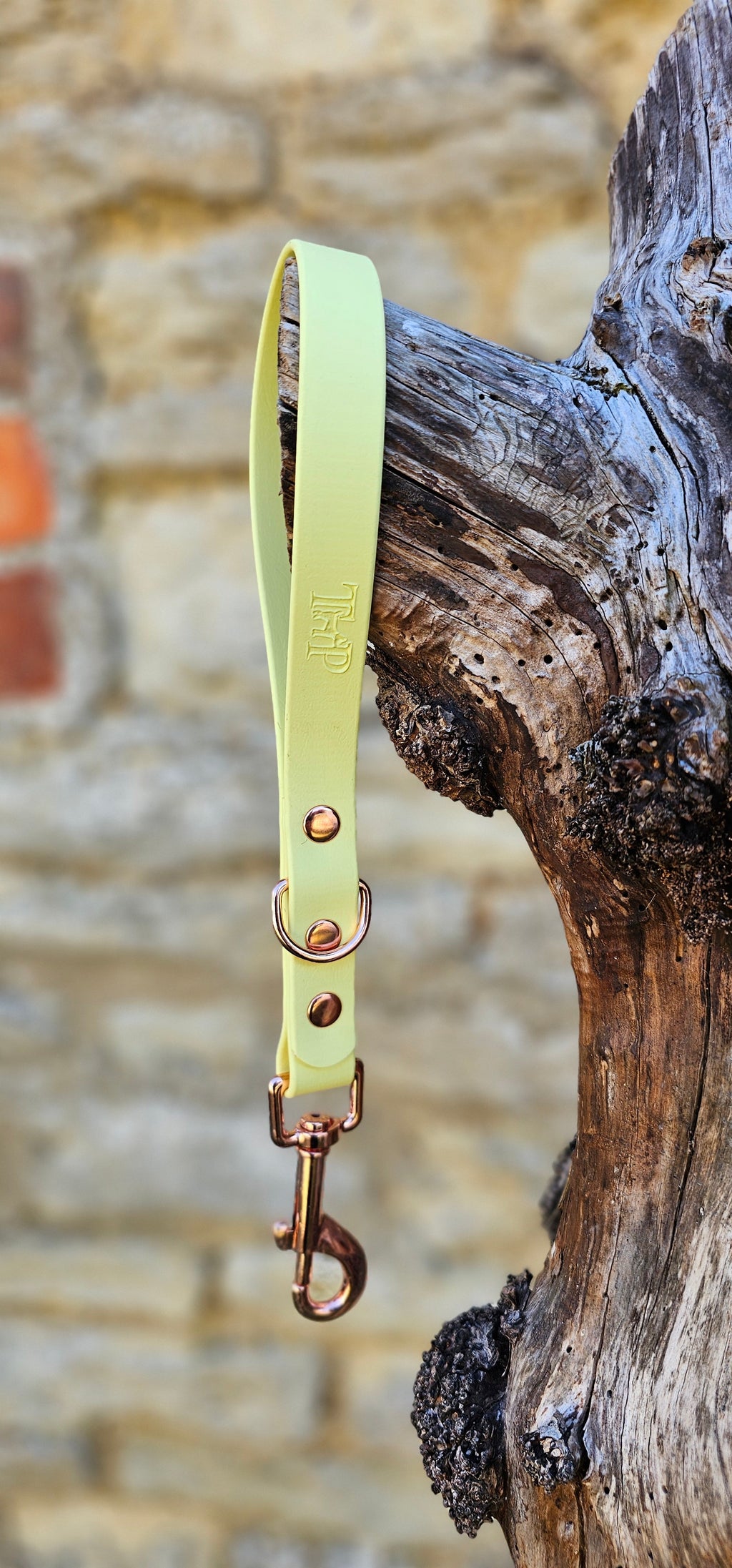 Lemon - Waterproof BioThane® Short Dog Control Lead / Dog Traffic Handle