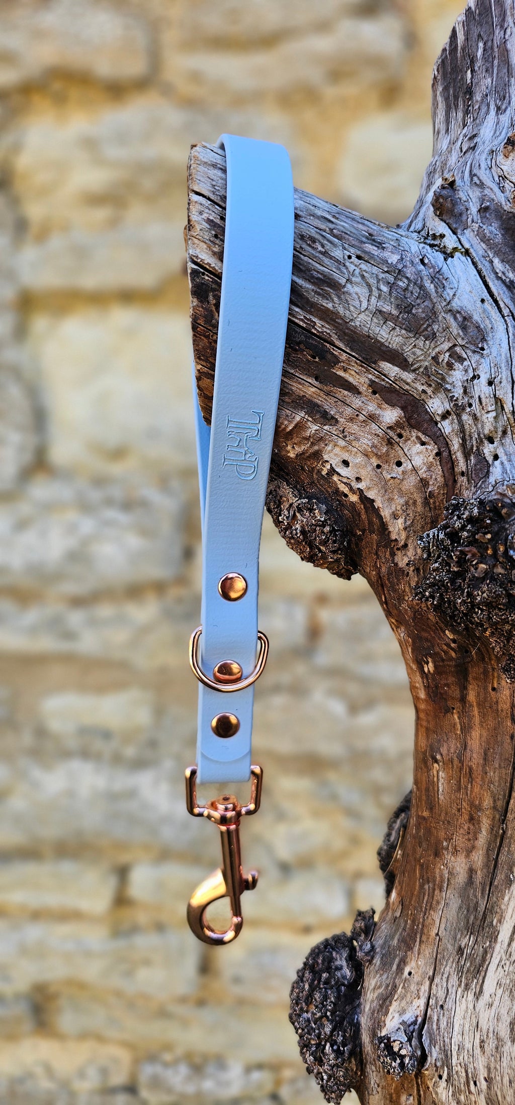 Pastel Blue - Waterproof BioThane® Short Dog Control Lead / Dog Traffic Handle