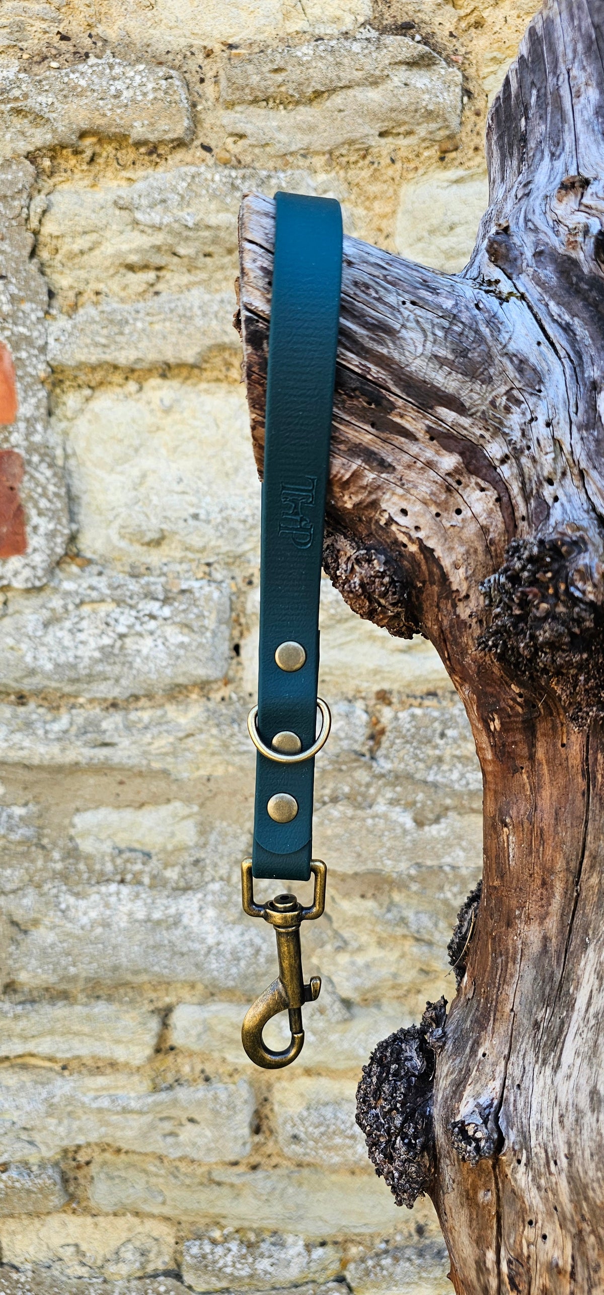 Dark Green - Waterproof BioThane® Short Dog Control Lead / Dog Traffic Handle