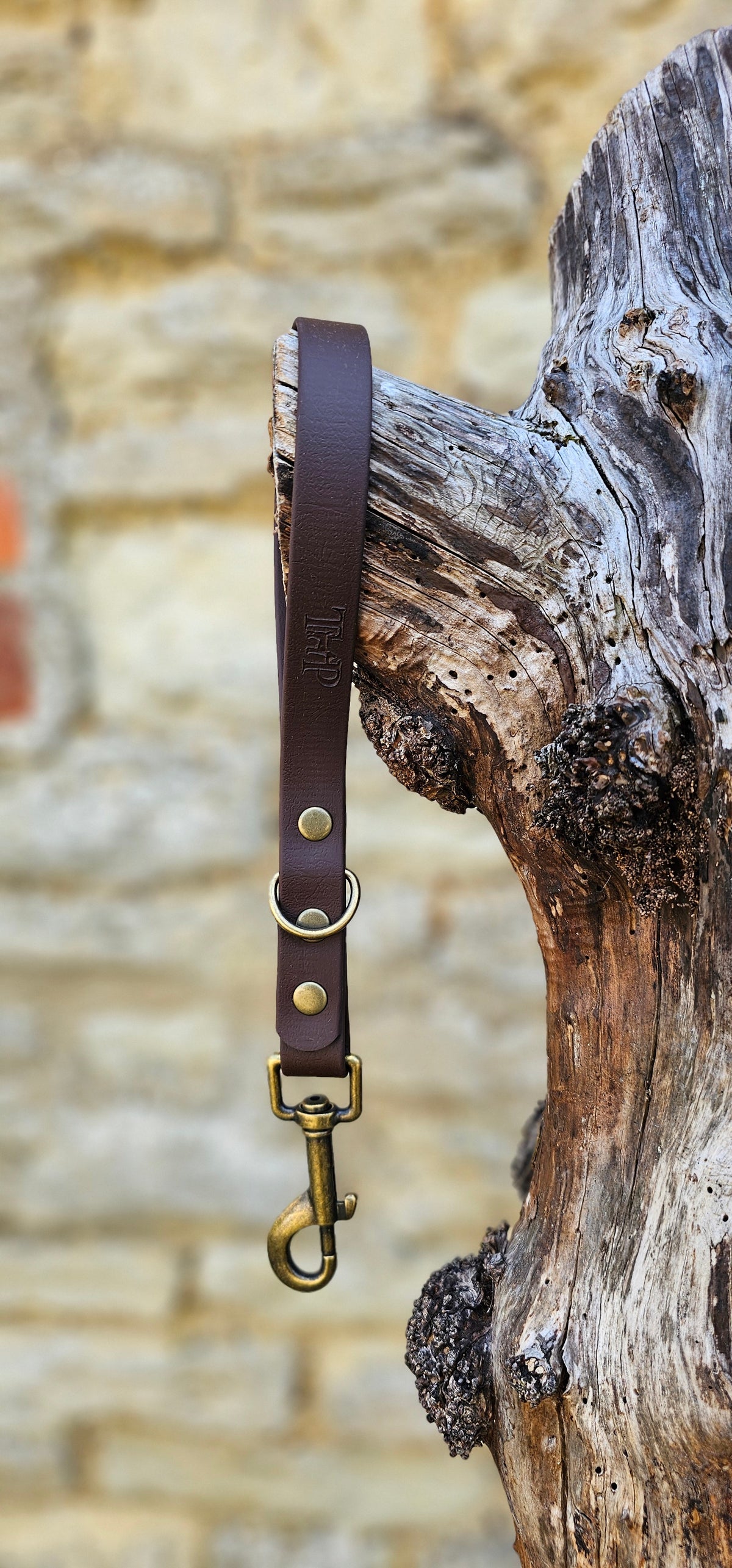 Dark Brown - Waterproof BioThane® Short Dog Control Lead / Dog Traffic Handle