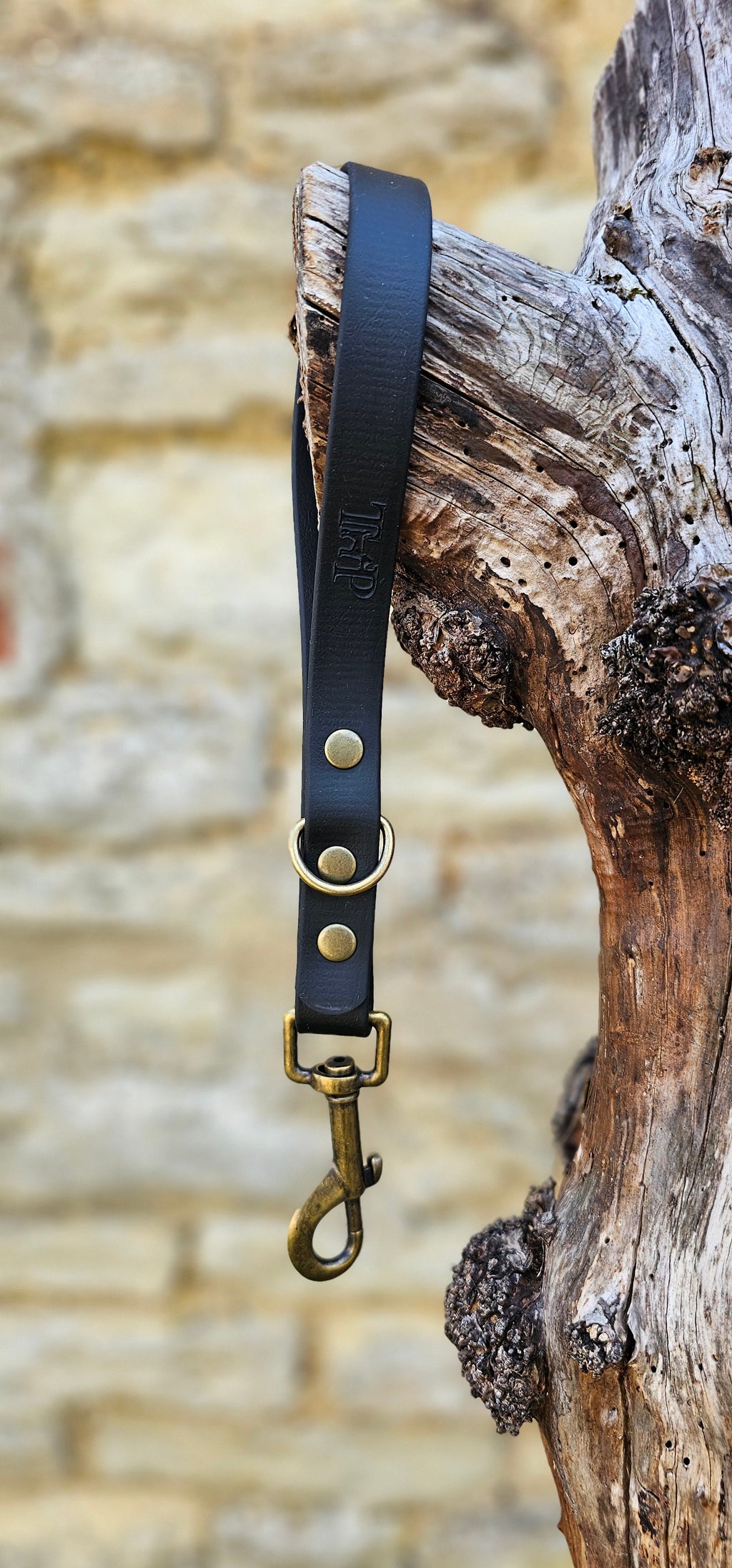 Black - Waterproof BioThane® Short Dog Control Lead / Dog Traffic Handle