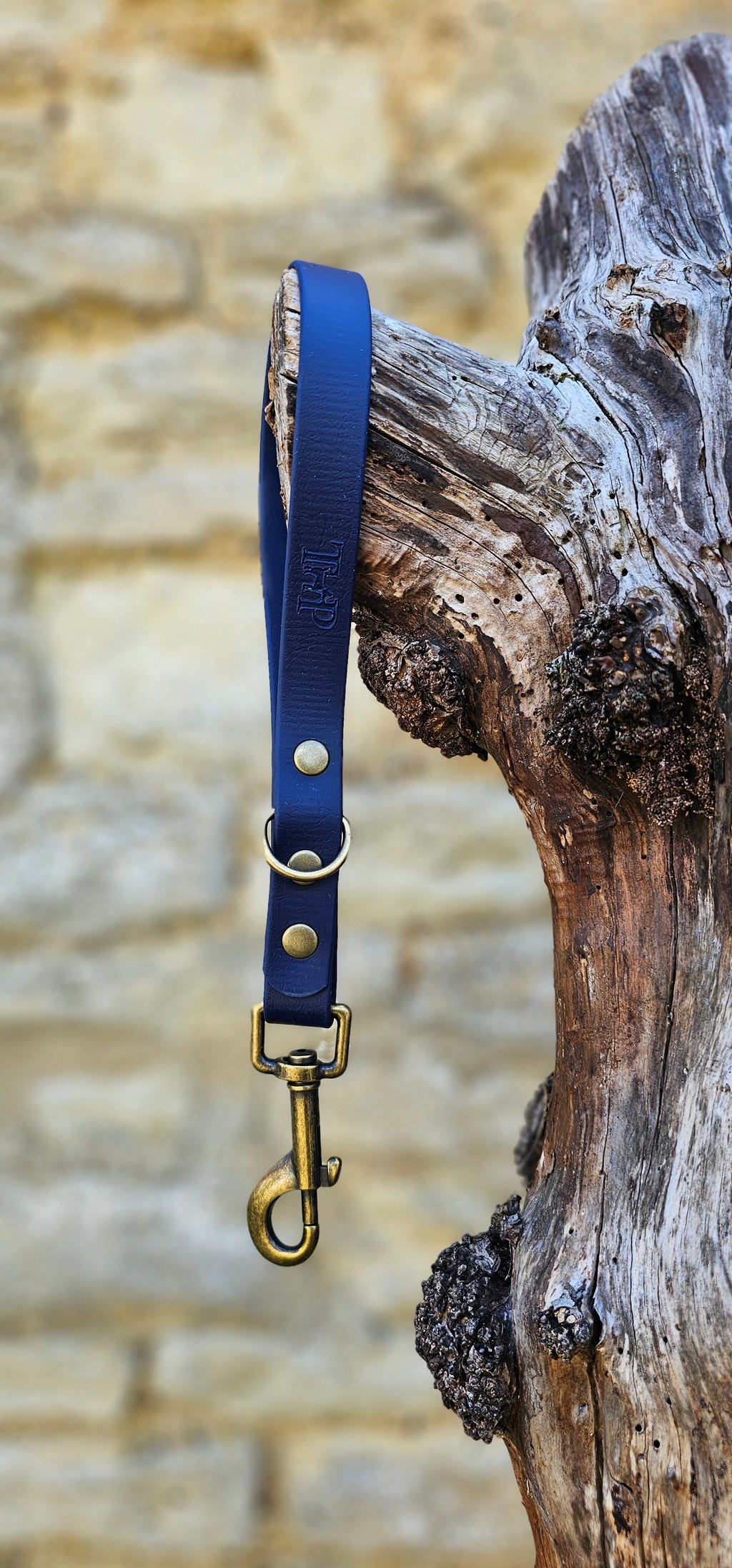 Navy - Waterproof BioThane® Short Dog Control Lead / Dog Traffic Handle