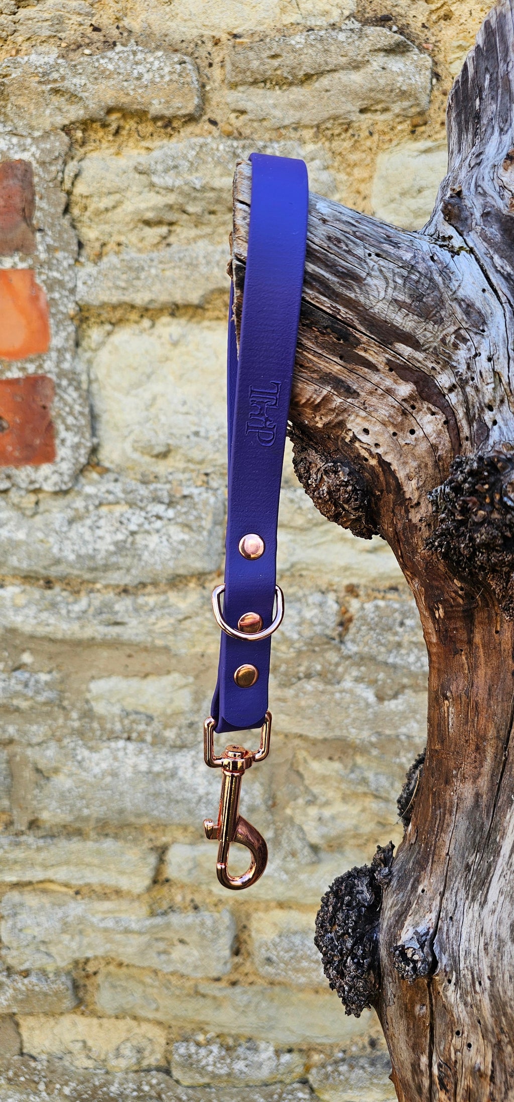 Purple - Waterproof BioThane® Short Dog Control Lead / Dog Traffic Handle
