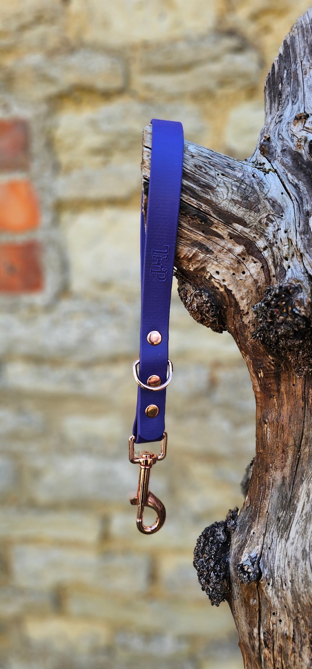 Purple - Waterproof BioThane® Short Dog Control Lead / Dog Traffic Handle
