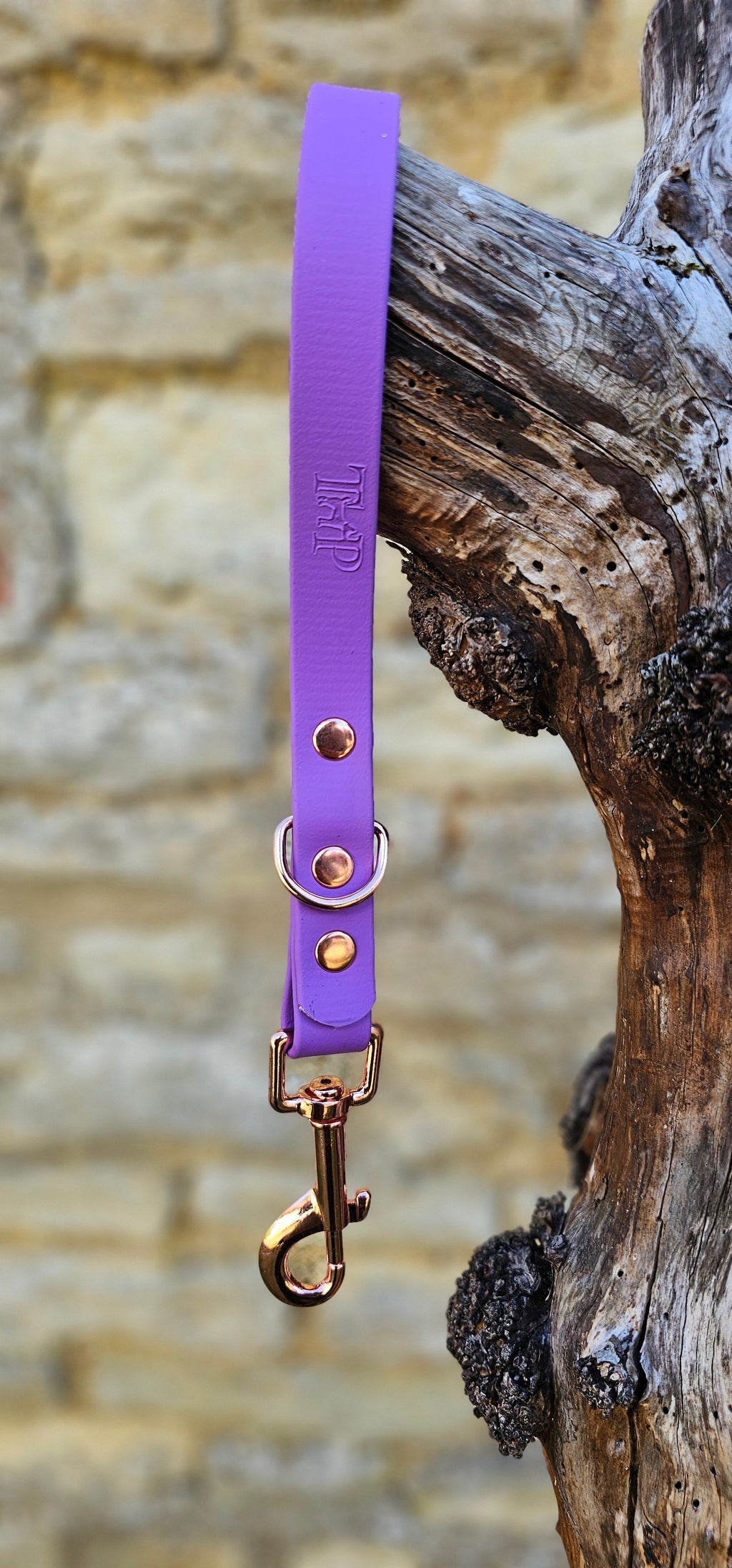 Amethyst - Waterproof BioThane® Short Dog Control Lead / Dog Traffic Handle