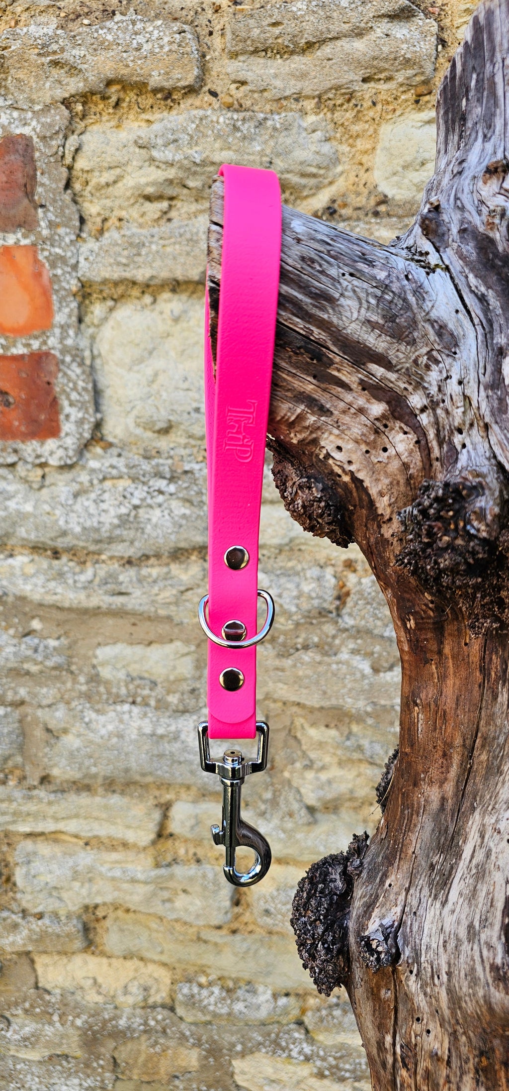 Passion Pink - Waterproof BioThane® Short Dog Control Lead / Dog Traffic Handle