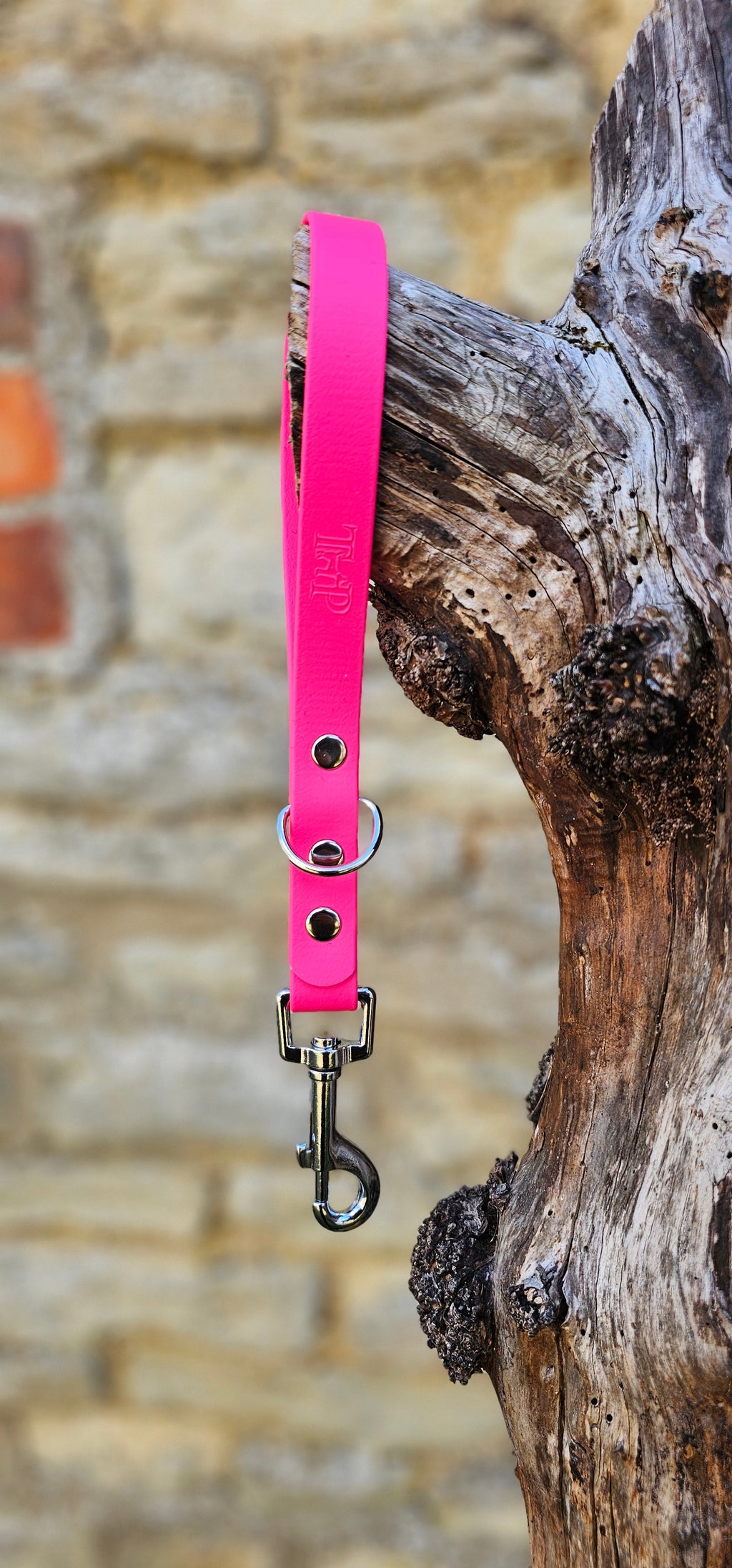 Passion Pink - Waterproof BioThane® Short Dog Control Lead / Dog Traffic Handle