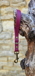 Burgundy - Waterproof BioThane® Short Dog Control Lead / Dog Traffic Handle
