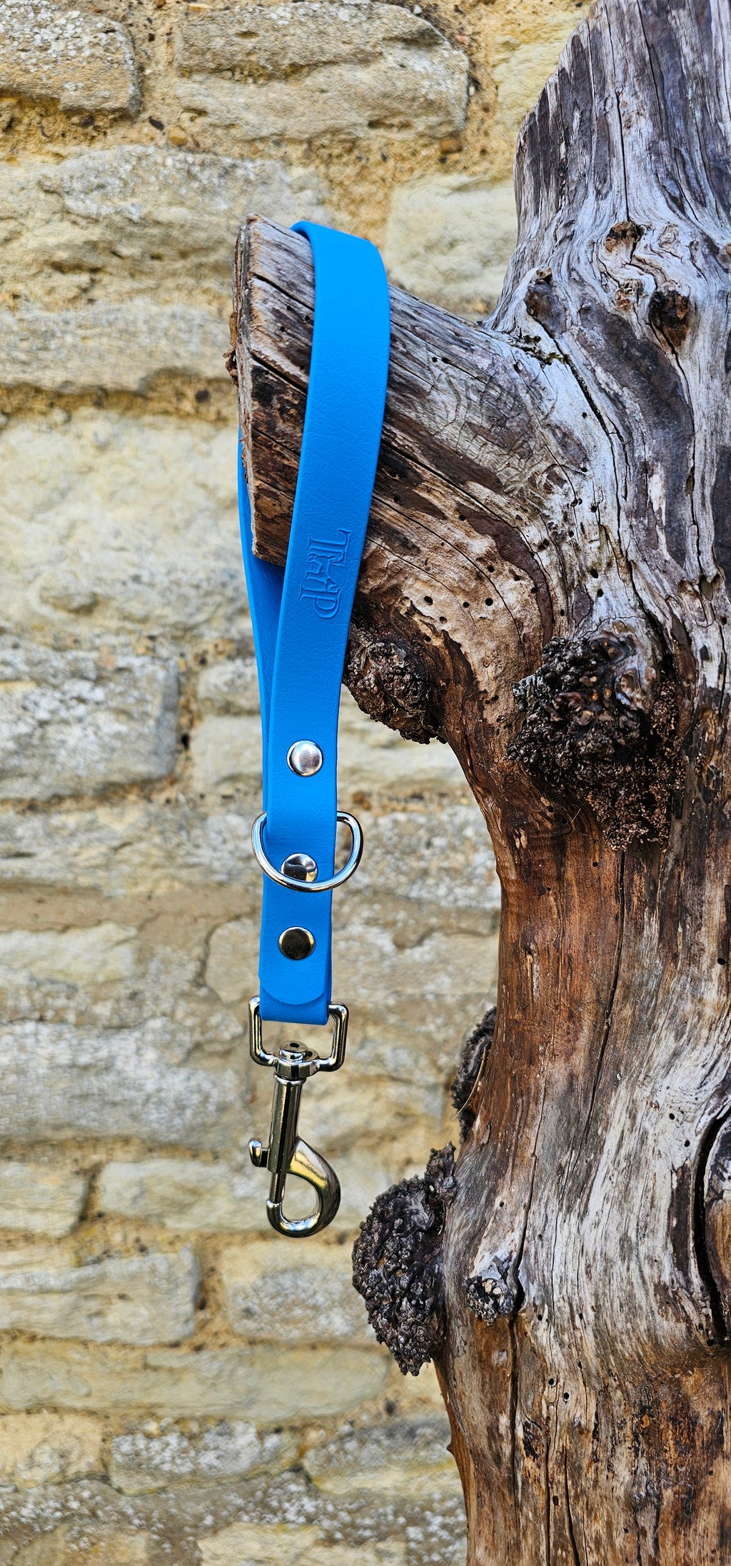 Blue - Waterproof BioThane® Short Dog Control Lead / Dog Traffic Handle