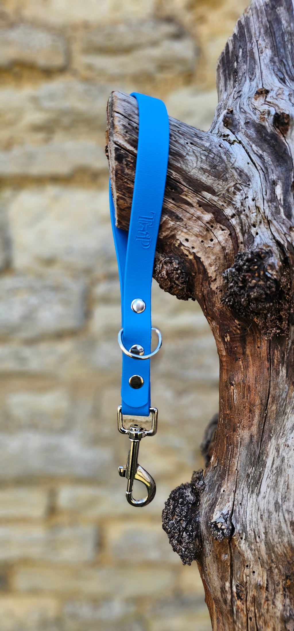 Blue - Waterproof BioThane® Short Dog Control Lead / Dog Traffic Handle
