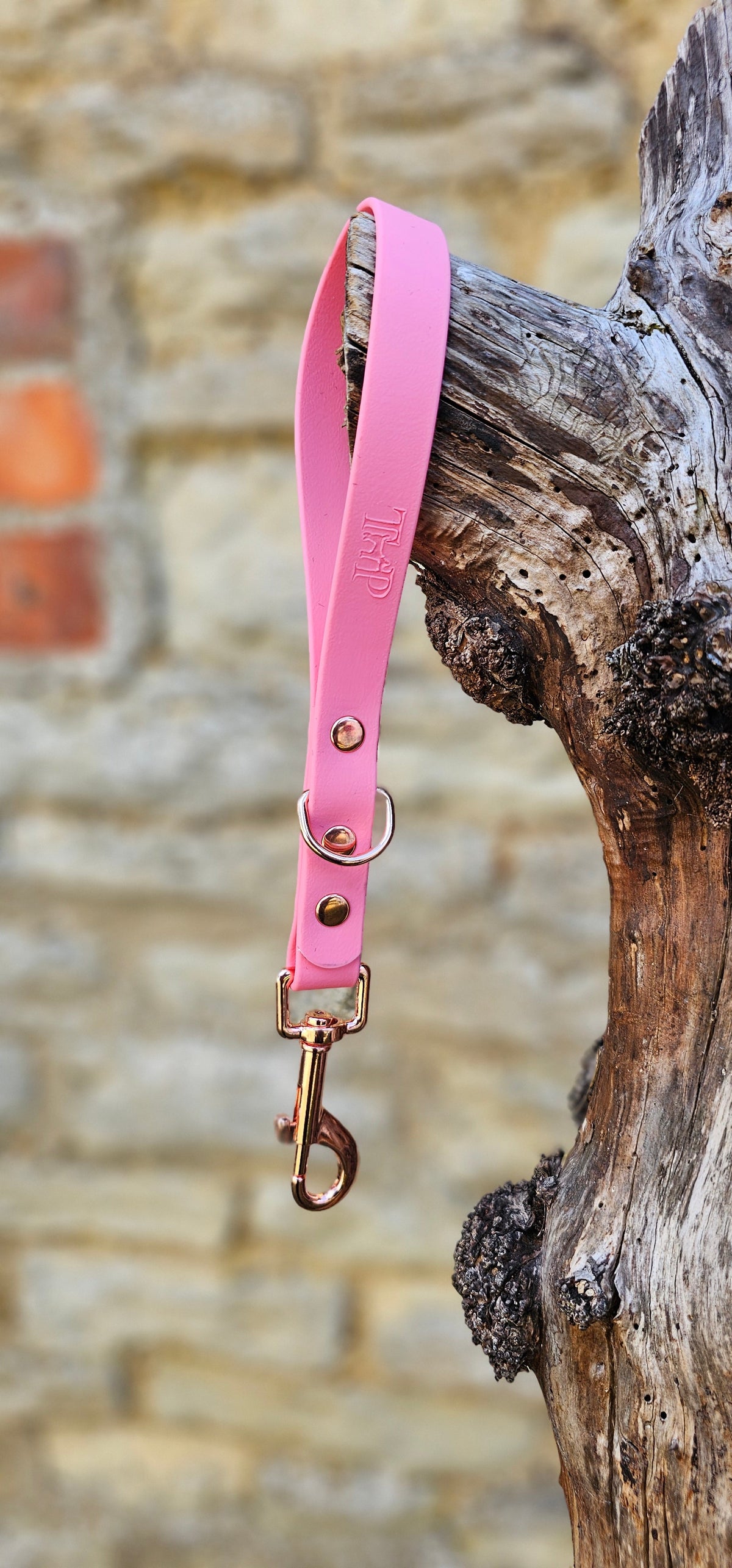 Baby Pink - Waterproof BioThane® Short Dog Control Lead / Dog Traffic Handle
