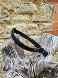 Black Waterproof BioThane® safe-stop Slip Collar