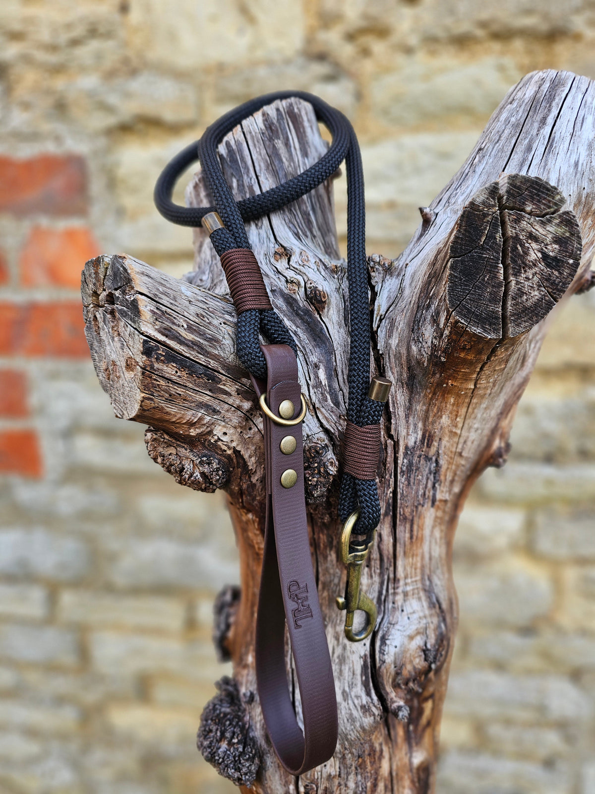 Black & Dark Brown - Classic Rope Dog Lead