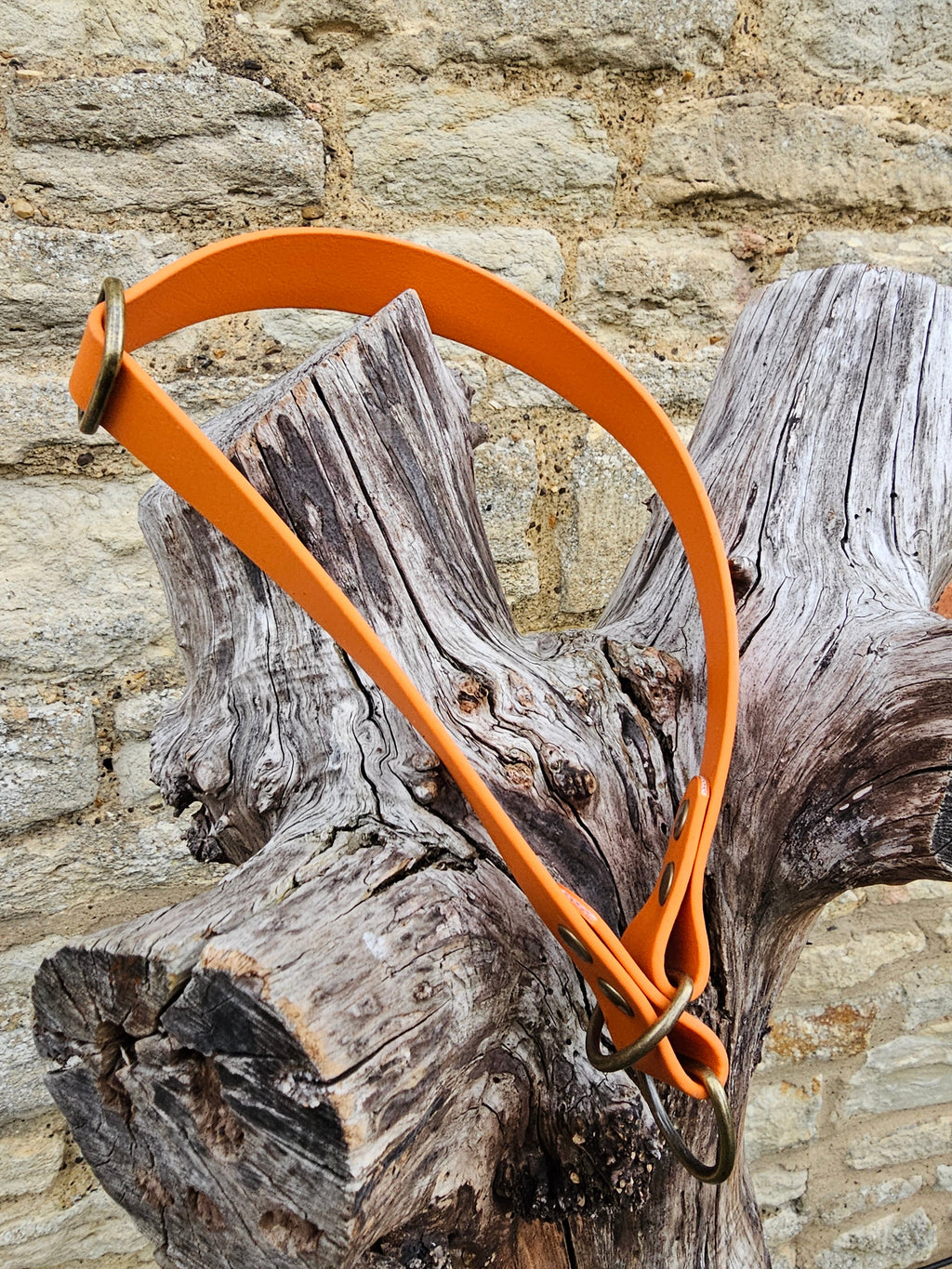 Burnt Orange Waterproof BioThane® safe-stop Slip Collar