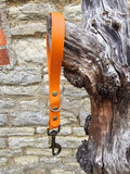 Burnt Orange - Waterproof BioThane® Short Dog Control Lead / Dog Traffic Handle