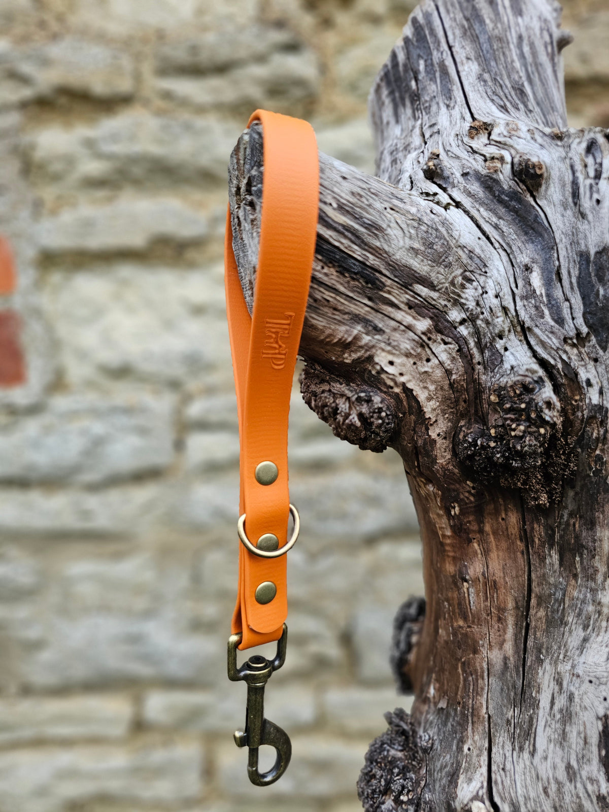 Burnt Orange - Waterproof BioThane® Short Dog Control Lead / Dog Traffic Handle