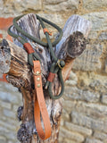 Army Green & Tan - Classic Rope Slip Lead / Figure 8 Dog Lead
