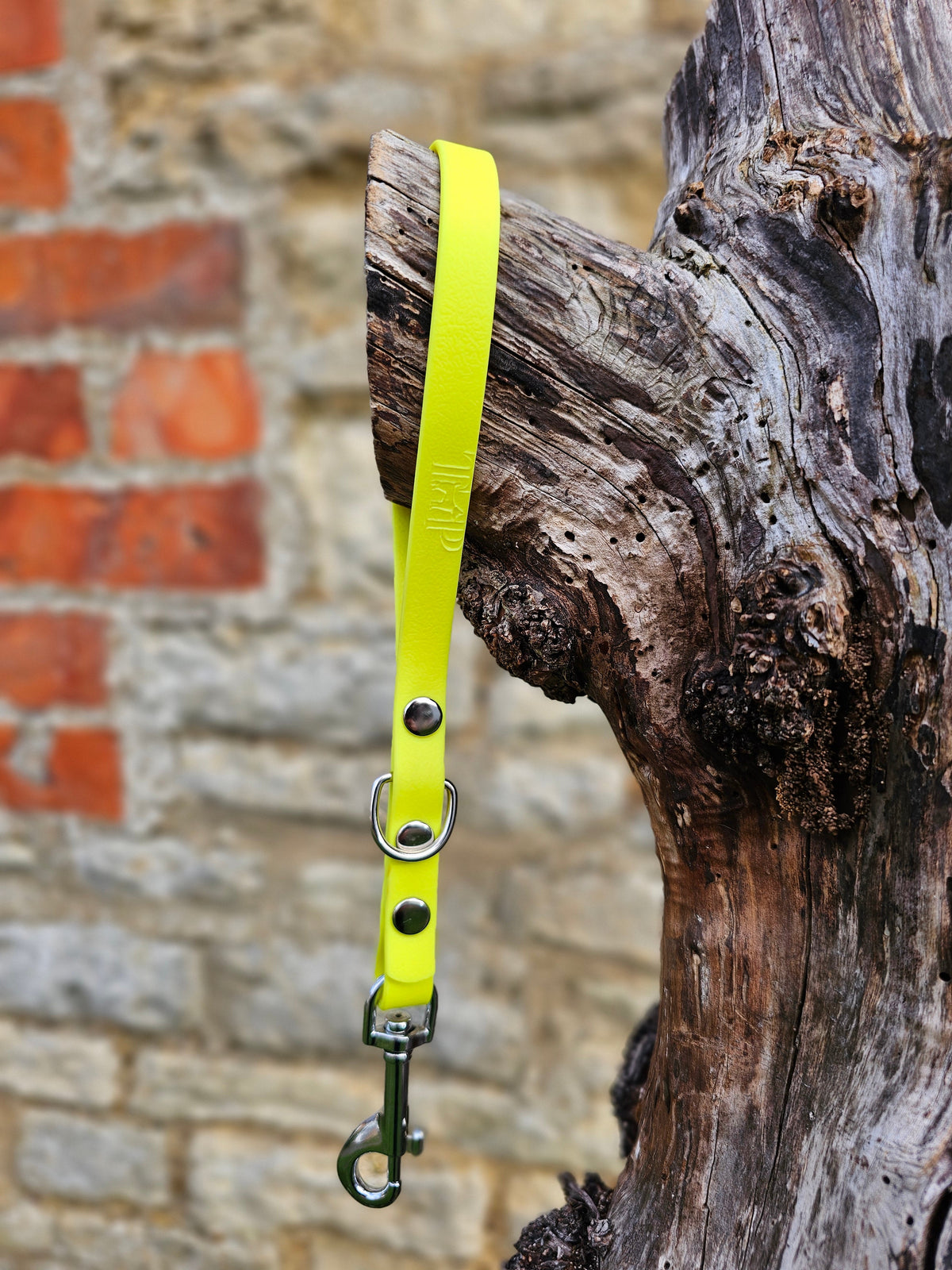 Neon Yellow - Classic Waterproof Webbing Short Dog Control Lead / Dog Traffic Handle