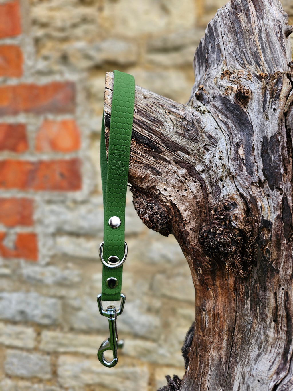 Olive - Classic Waterproof Webbing Short Dog Control Lead / Dog Traffic Handle