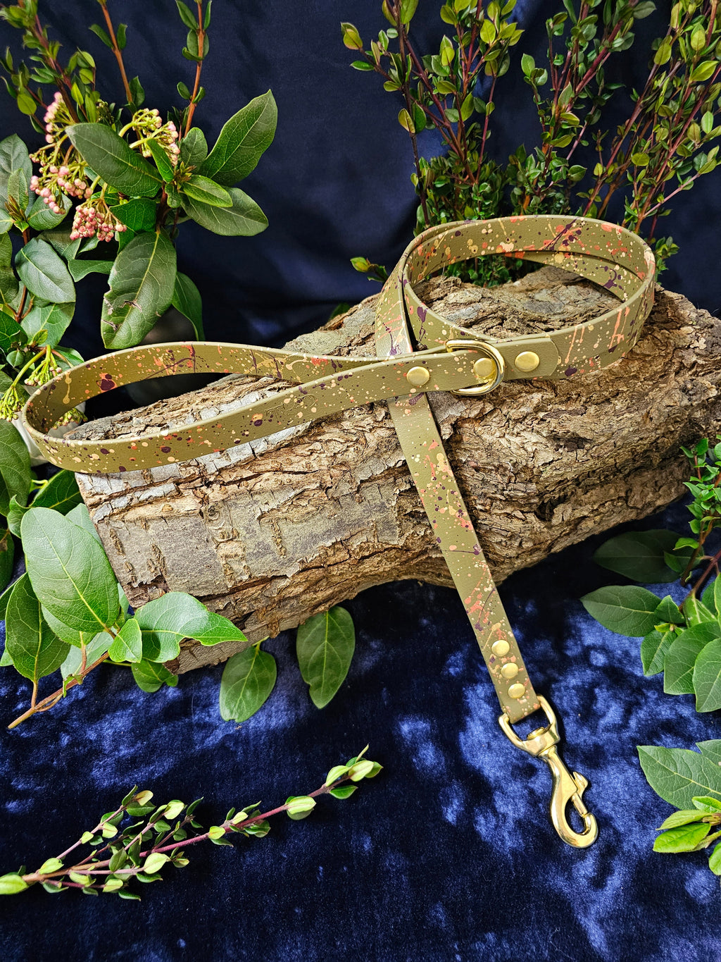 Celestial Olive - Waterproof BioThane© Splatter Dog Lead