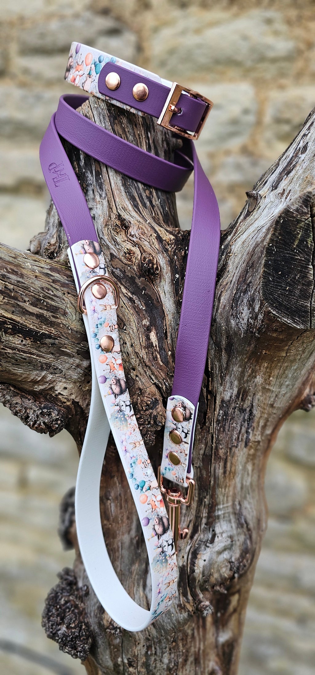Woodland Party Girl - Printed Waterproof BioThane© Dog Lead