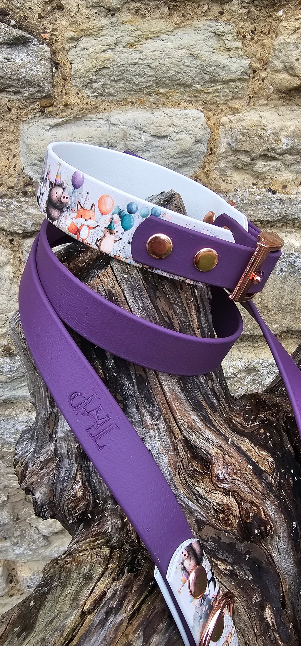Woodland Party Girl - Printed Waterproof BioThane© Dog Collar