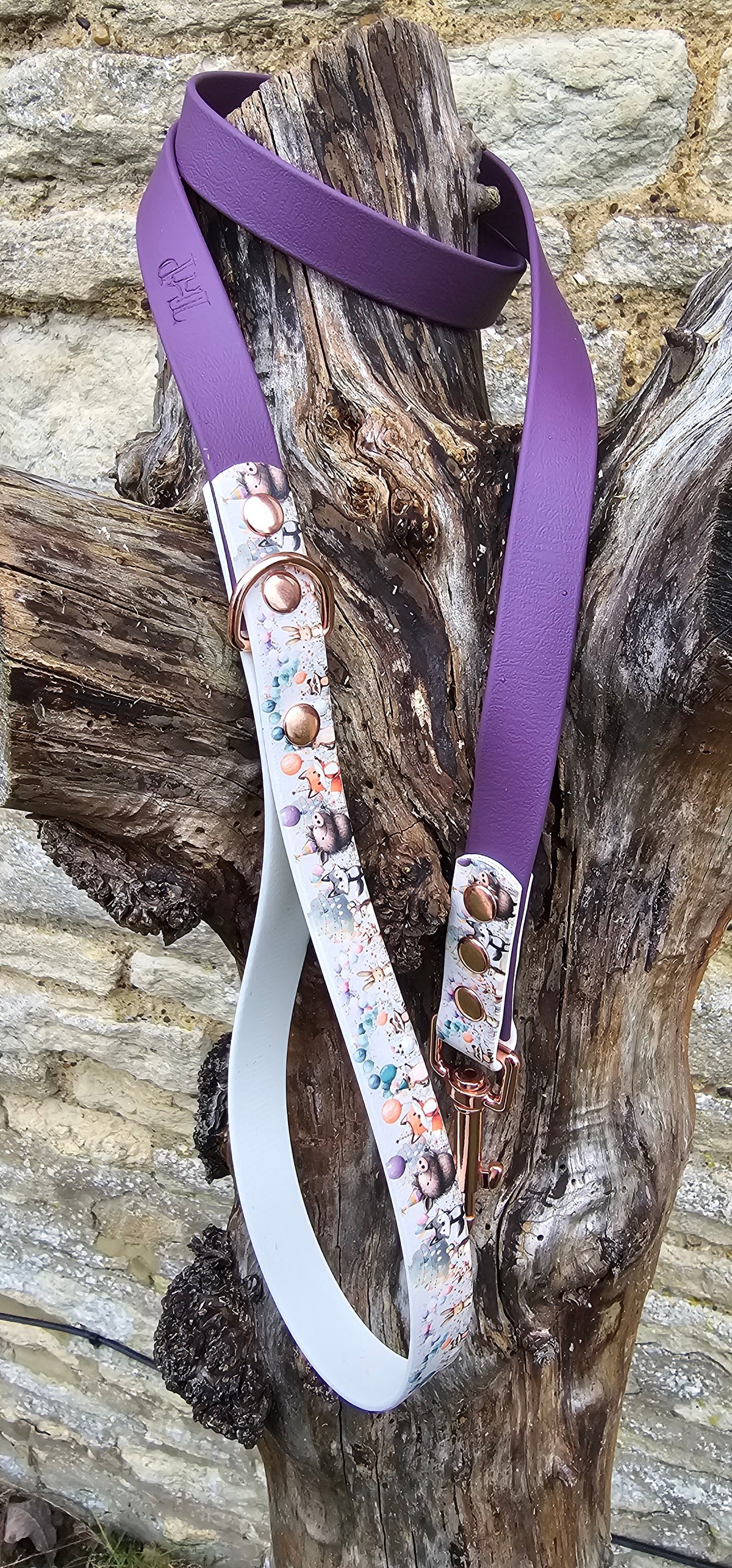 Woodland Party Girl - Printed Waterproof BioThane© Dog Lead