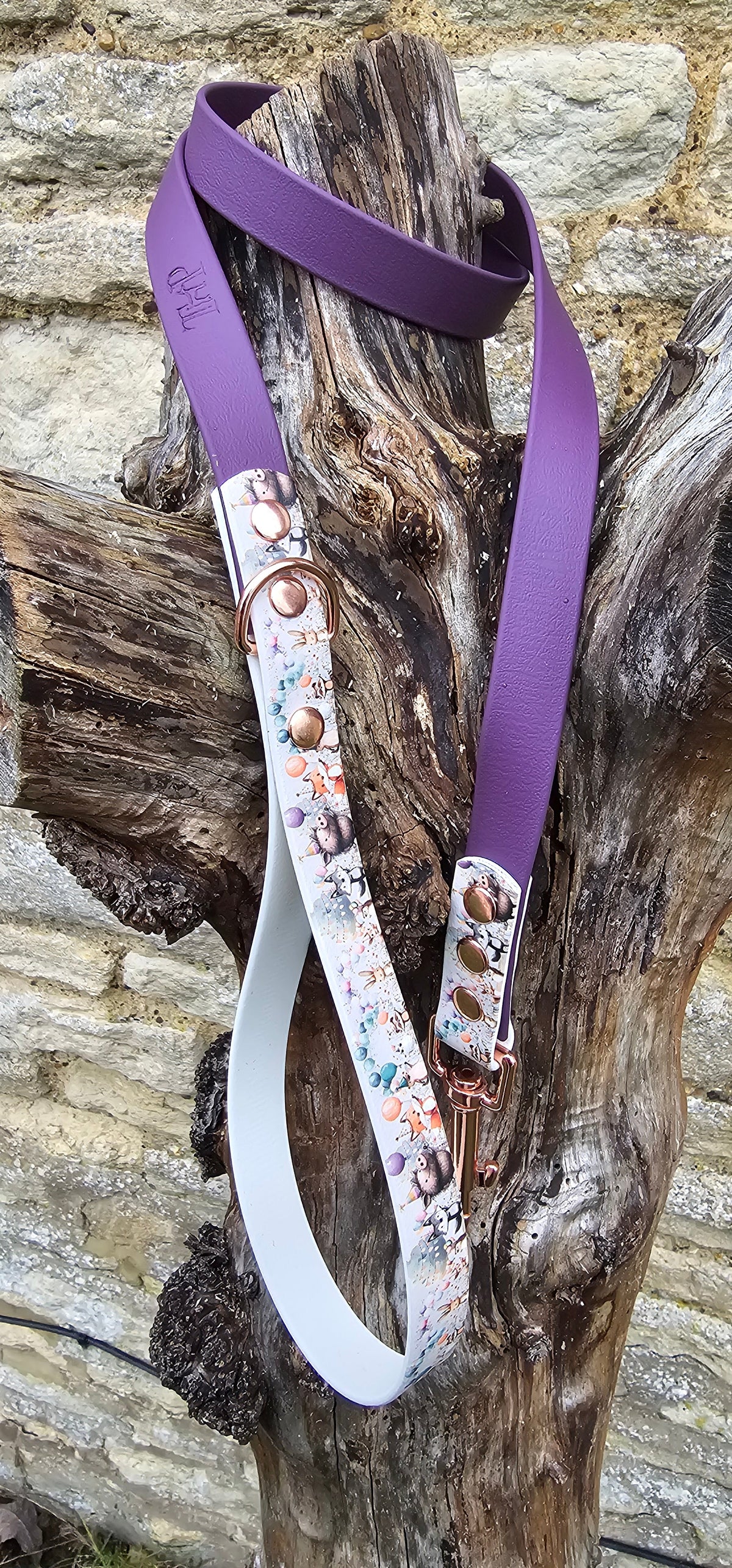 Woodland Party Girl - Printed Waterproof BioThane© Dog Lead