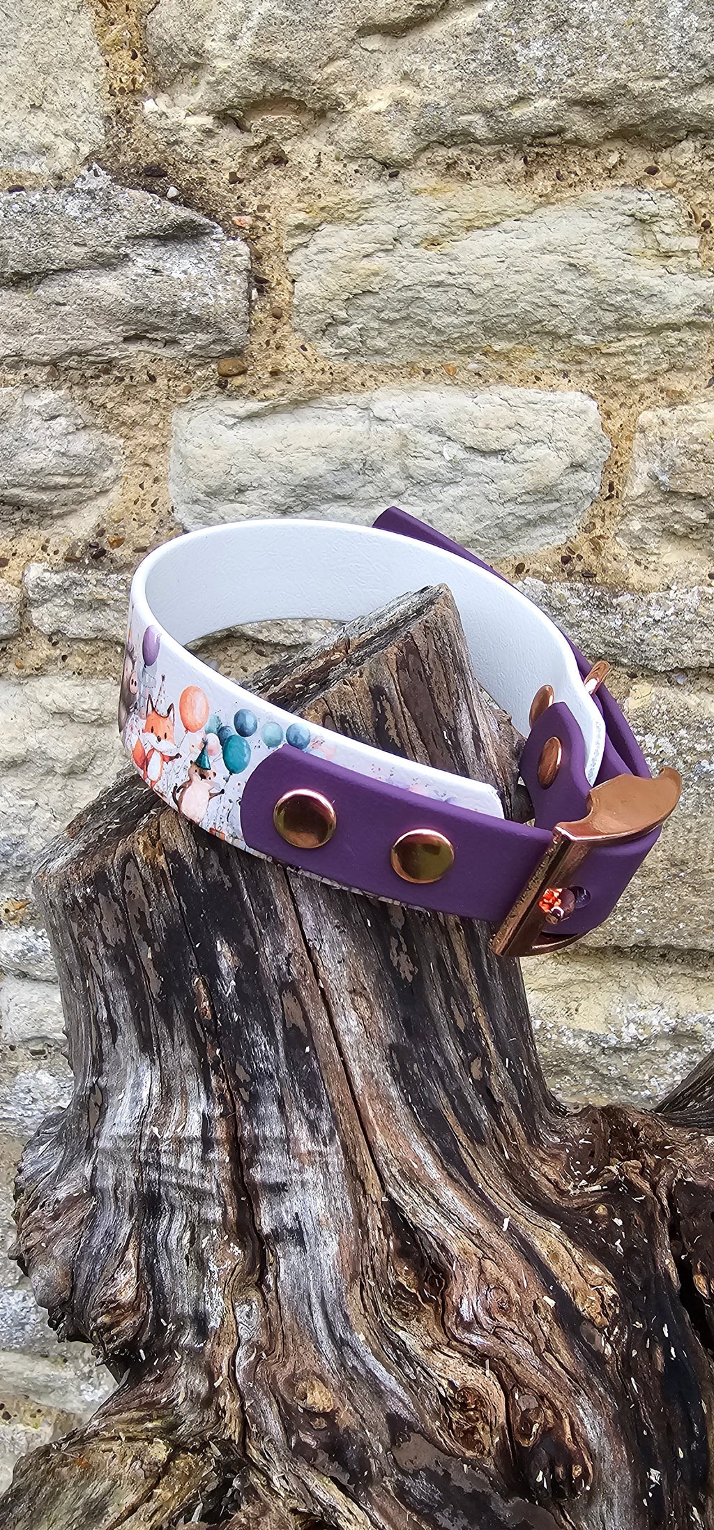 Woodland Party Girl - Printed Waterproof BioThane© Dog Collar