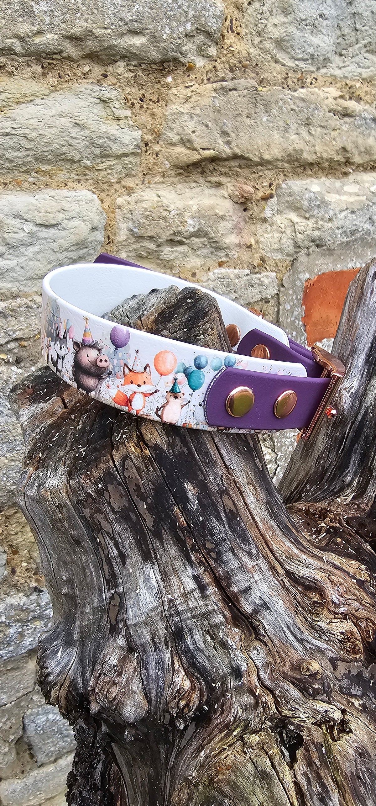 Woodland Party Girl - Printed Waterproof BioThane© Dog Collar
