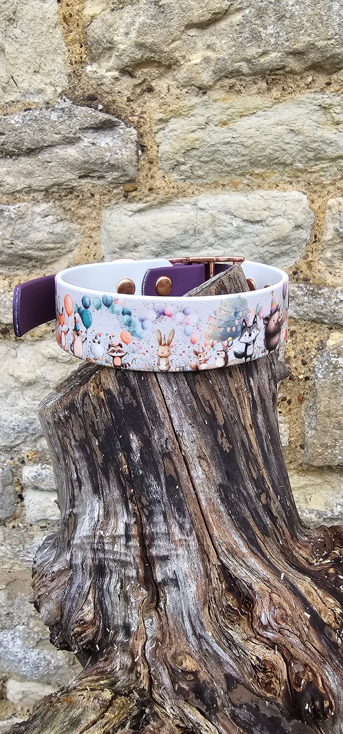 Woodland Party Girl - Printed Waterproof BioThane© Dog Collar