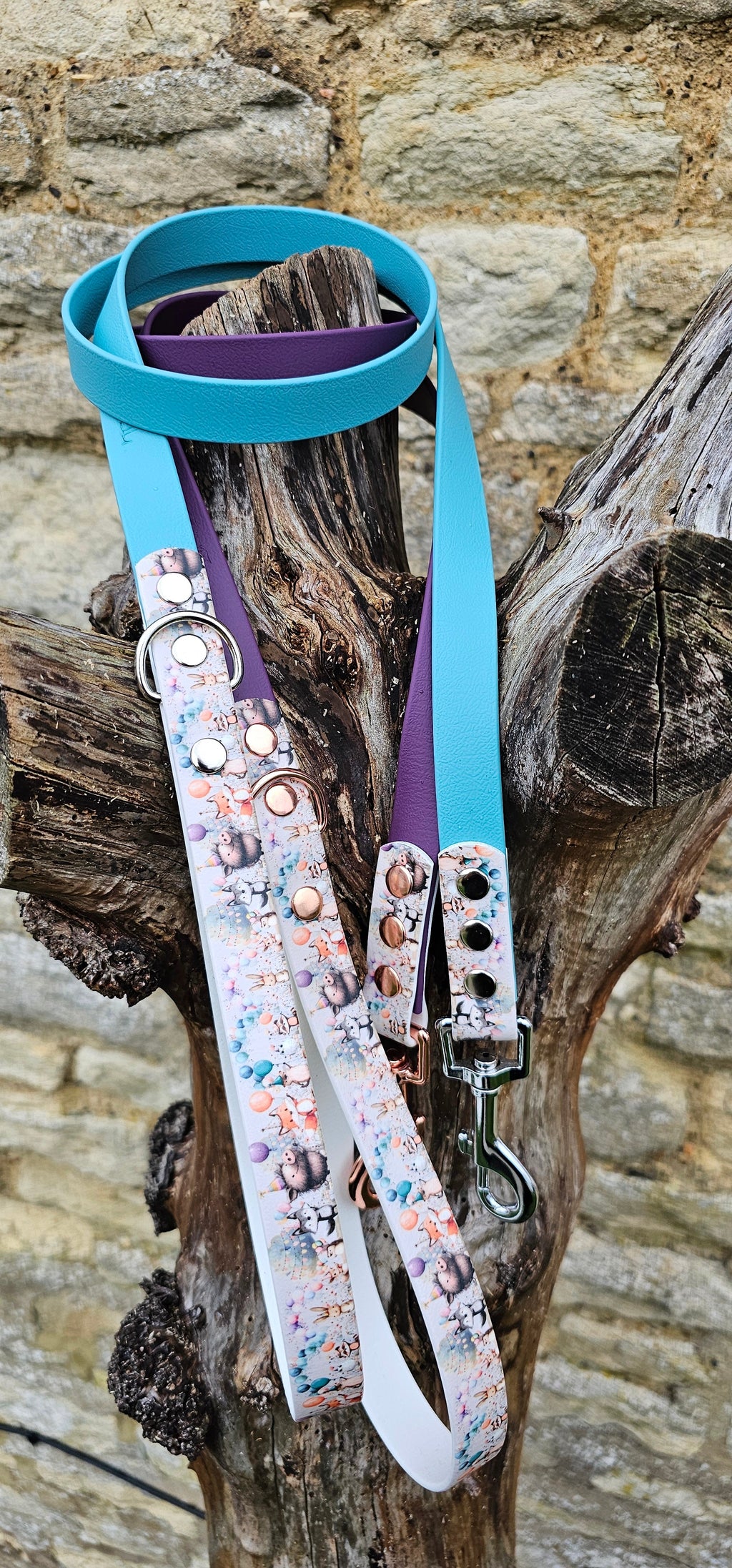 Woodland Party Boy - Printed Waterproof BioThane© Dog Lead
