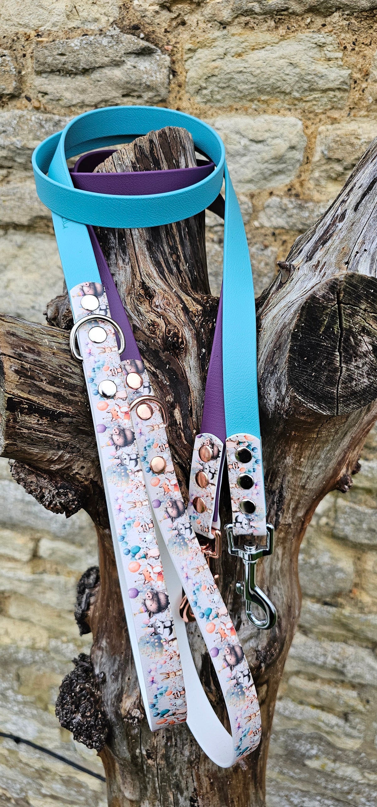 Woodland Party Boy - Printed Waterproof BioThane© Dog Lead