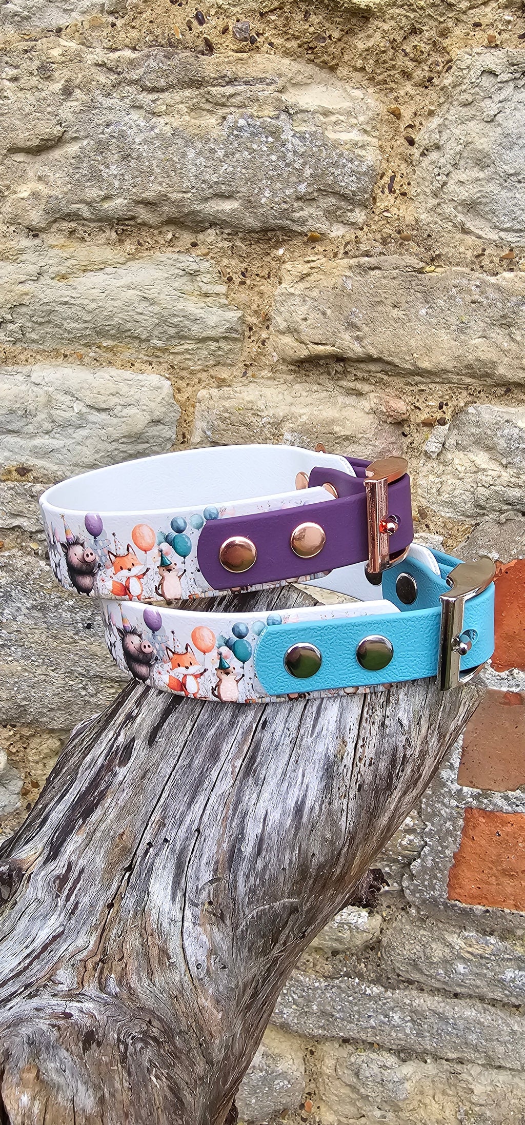 Woodland Party Boy - Printed Waterproof BioThane© Dog Collar