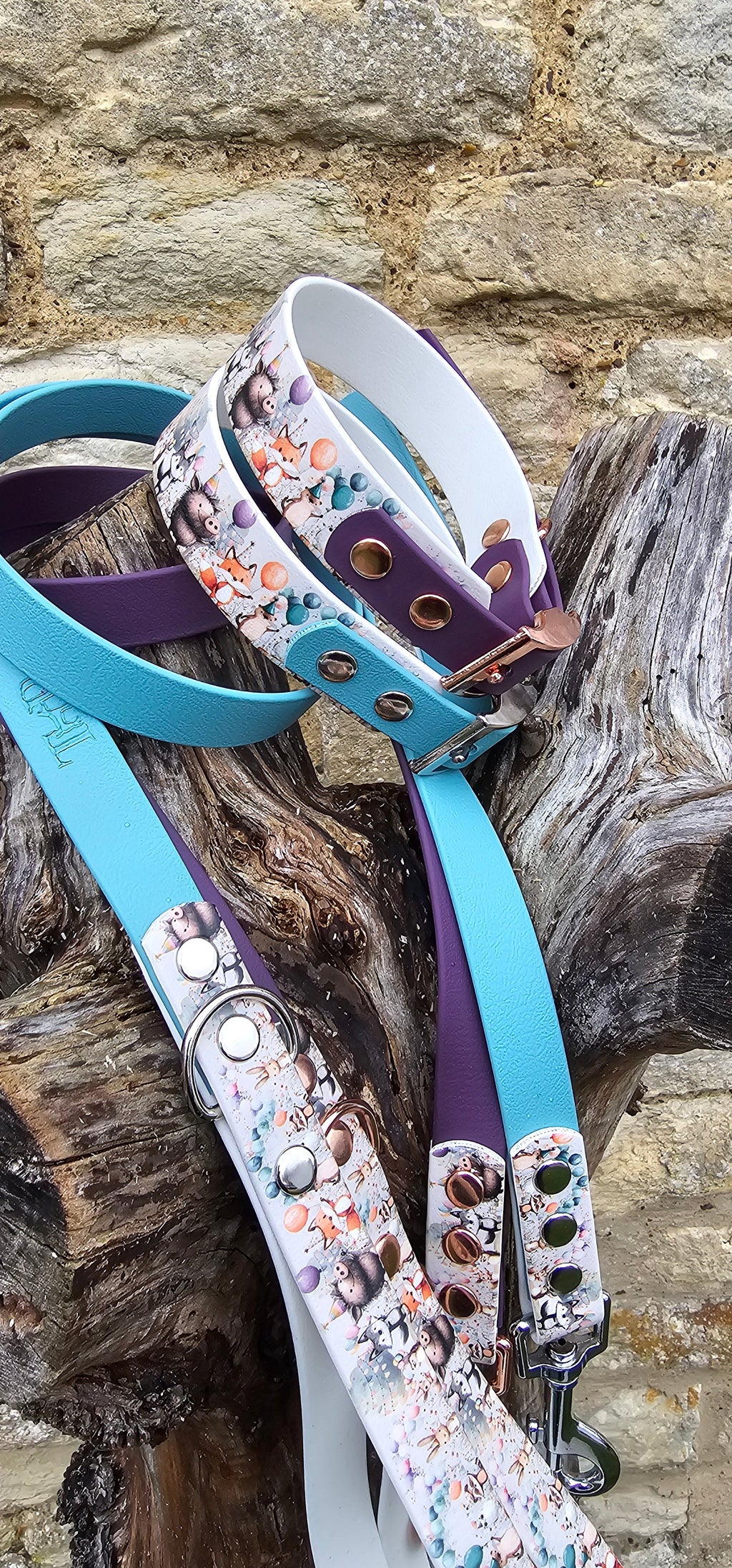 Woodland Party Boy - Printed Waterproof BioThane© Dog Collar