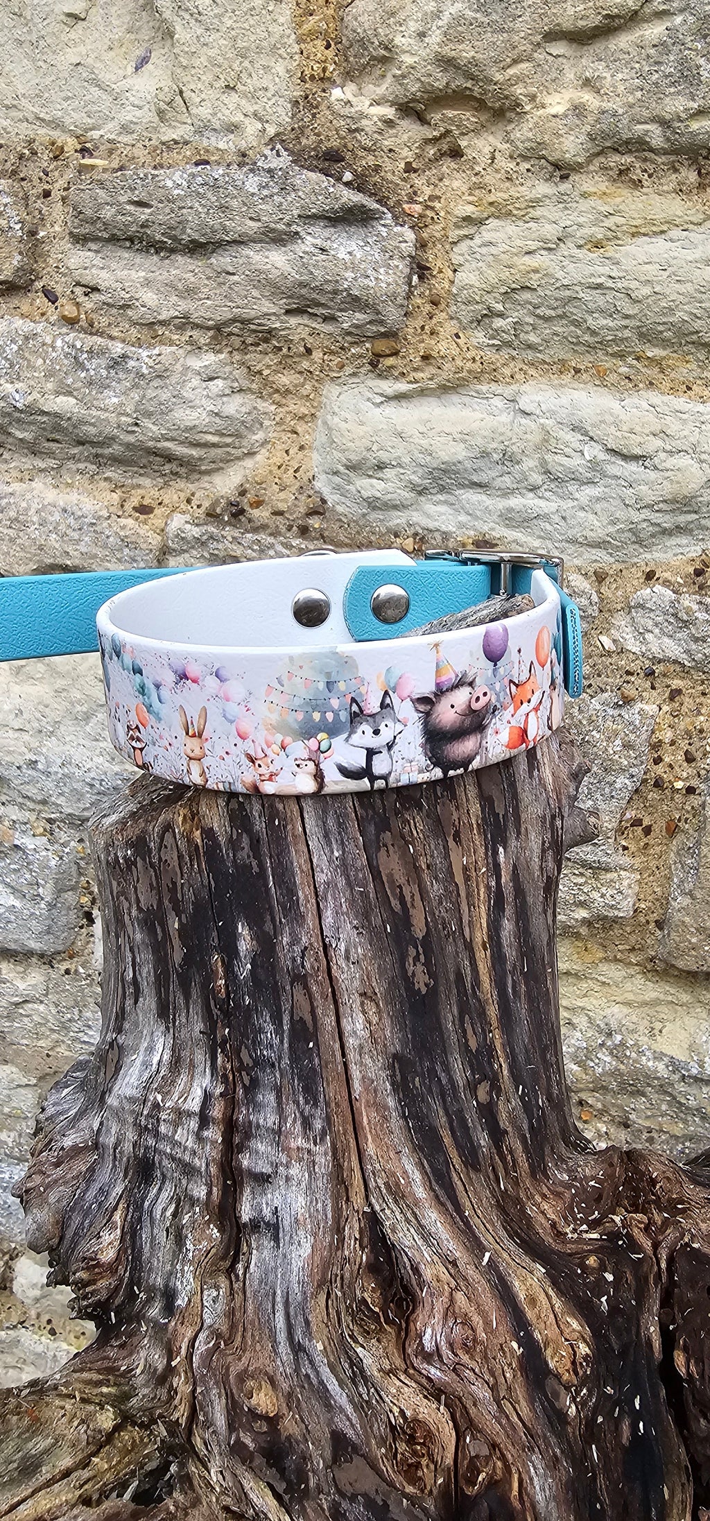 Woodland Party Boy - Printed Waterproof BioThane© Dog Collar