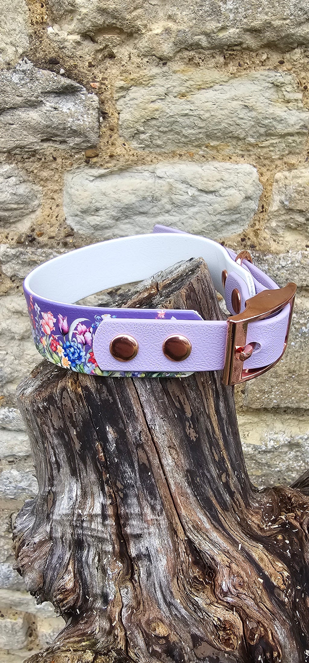Twilight Blooms - Printed Waterproof BioThane© Dog Collar