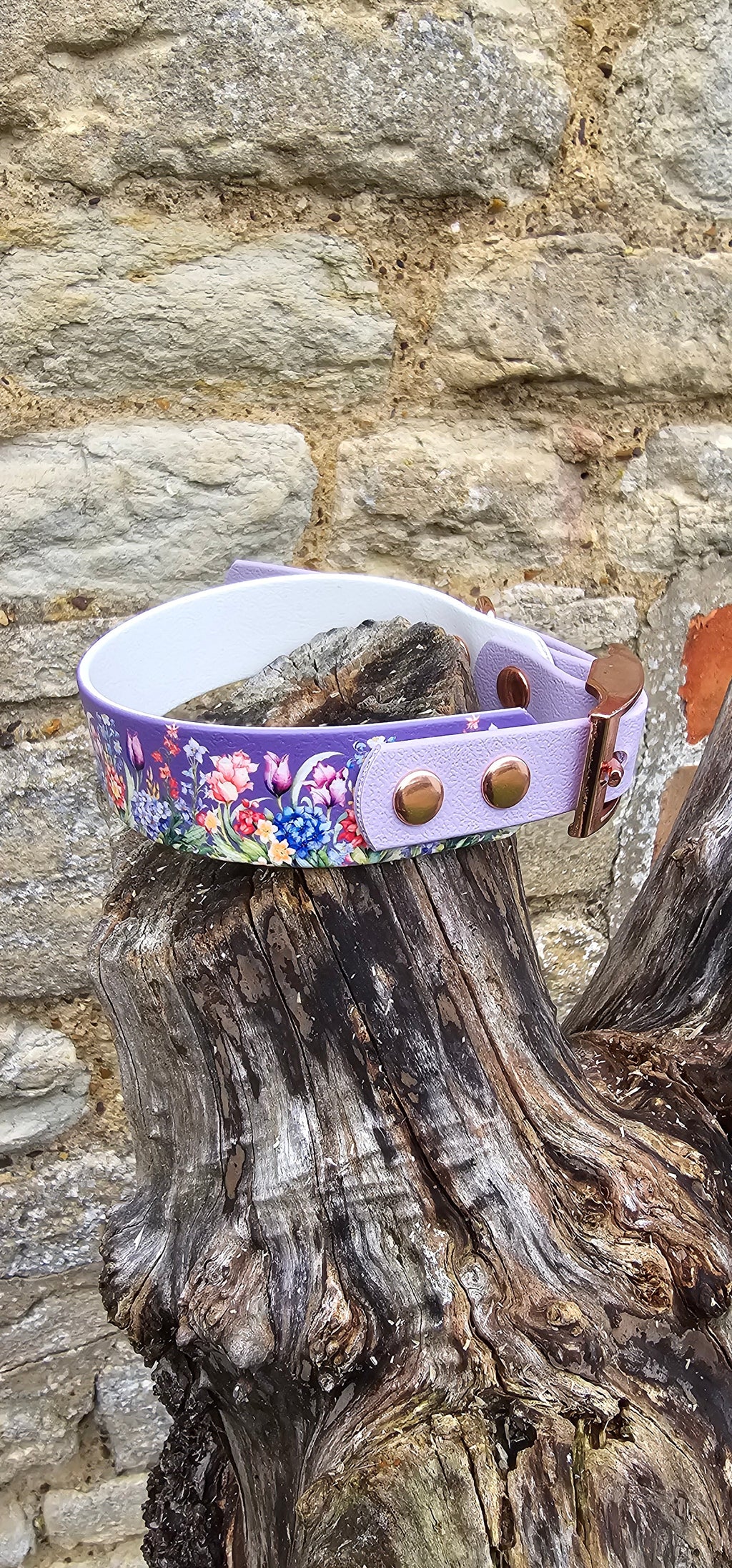 Twilight Blooms - Printed Waterproof BioThane© Dog Collar