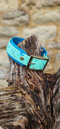 Sea Glass - Statement Splatter Wrap Waterproof BioThane© Dog Collar