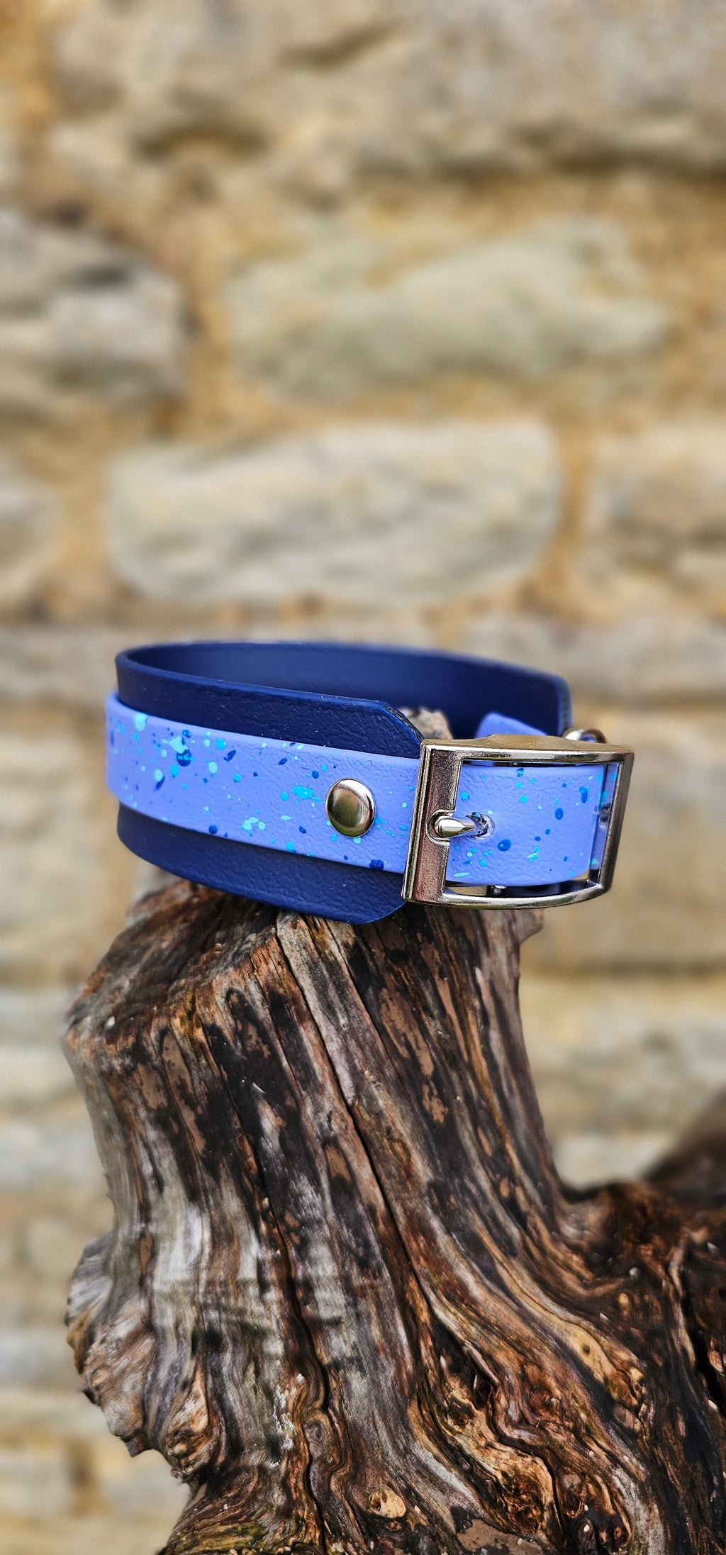 Deep Current - Statement Splatter Wrap Waterproof BioThane© Dog Collar