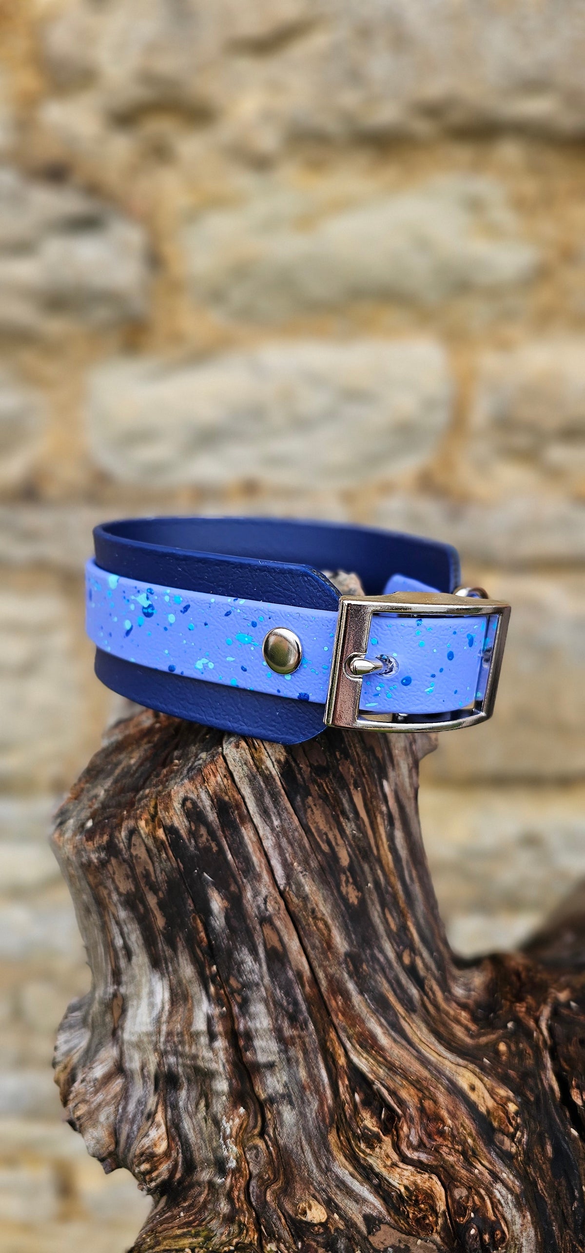 Deep Current - Statement Splatter Wrap Waterproof BioThane© Dog Collar
