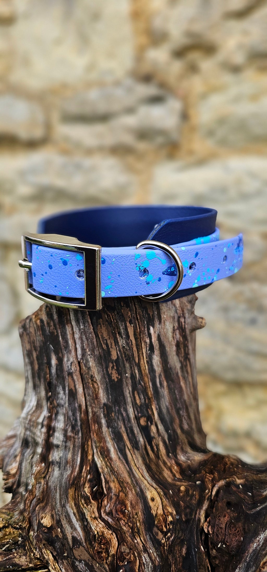 Deep Current - Statement Splatter Wrap Waterproof BioThane© Dog Collar