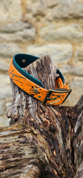 Forest Flame - Statement Splatter Wrap Waterproof BioThane© Dog Collar