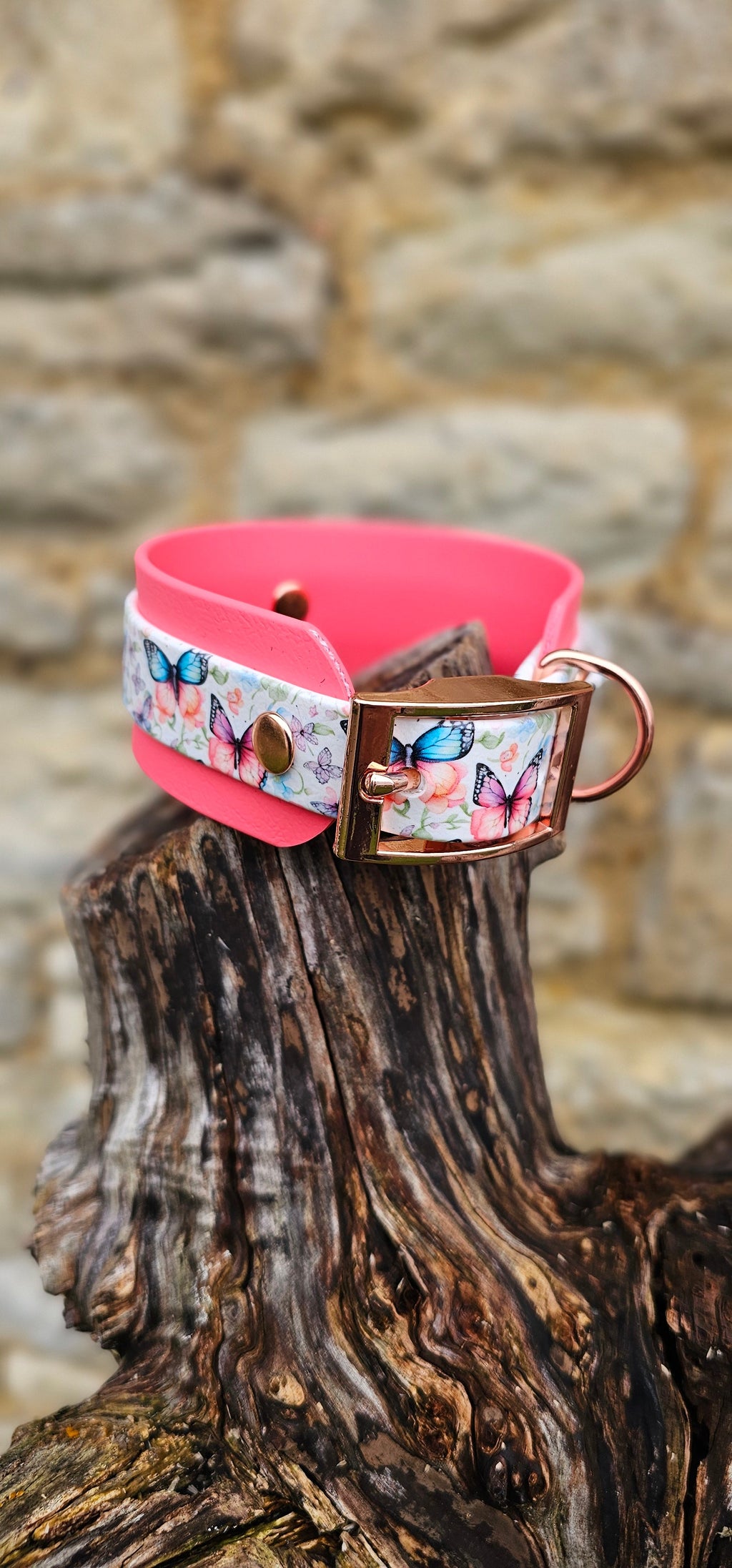 Butterfly Burst - Statement Wrap Printed Waterproof BioThane© Dog Collar