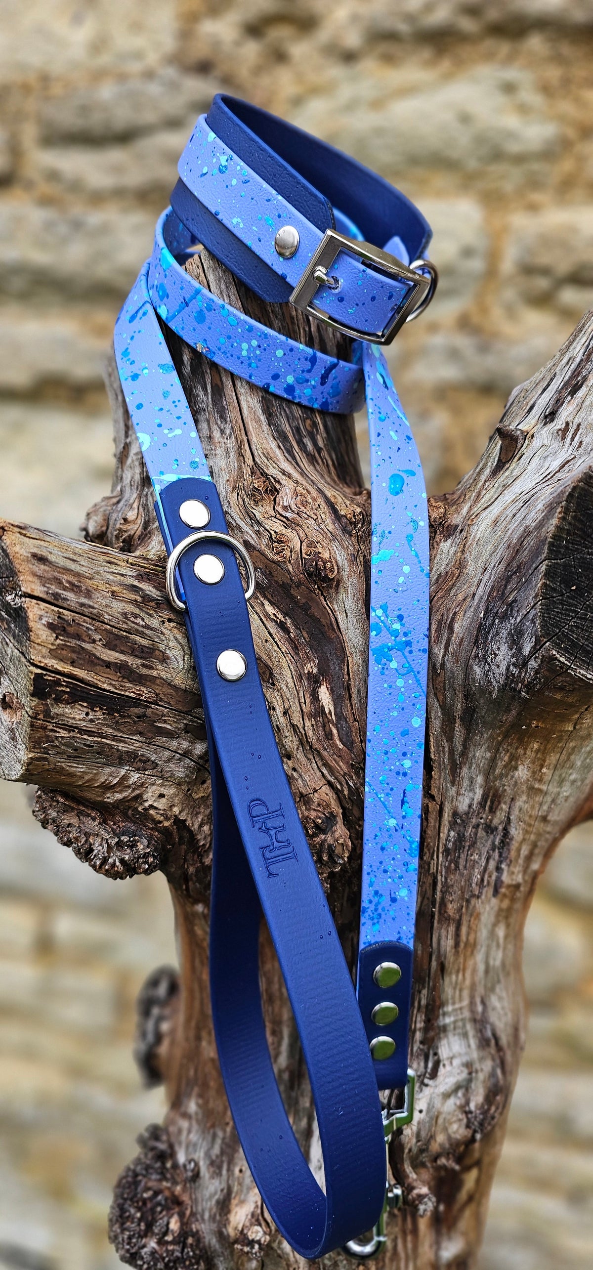 Deep Current - Statement Splatter Wrap Waterproof BioThane© Dog Collar